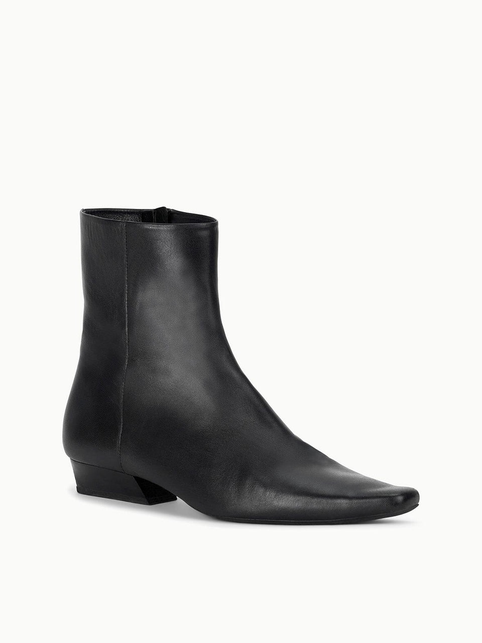 Staud Wally Flat Ankle Leather Boots In Black Size 39 New In Box $395 Msrp